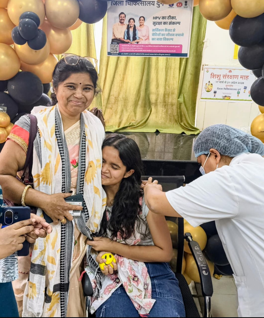दुर्ग।बालिकाओं को  सर्वाइकल कैंसर से सुरक्षित रखने  जिले में एचपीवी टीकाकरण अभियान 6 अप्रैल से शुरू।