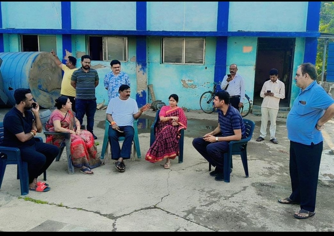 दुर्ग। फिल्टर प्लांट में लीकेज का महापौर ने किया निरीक्षण।