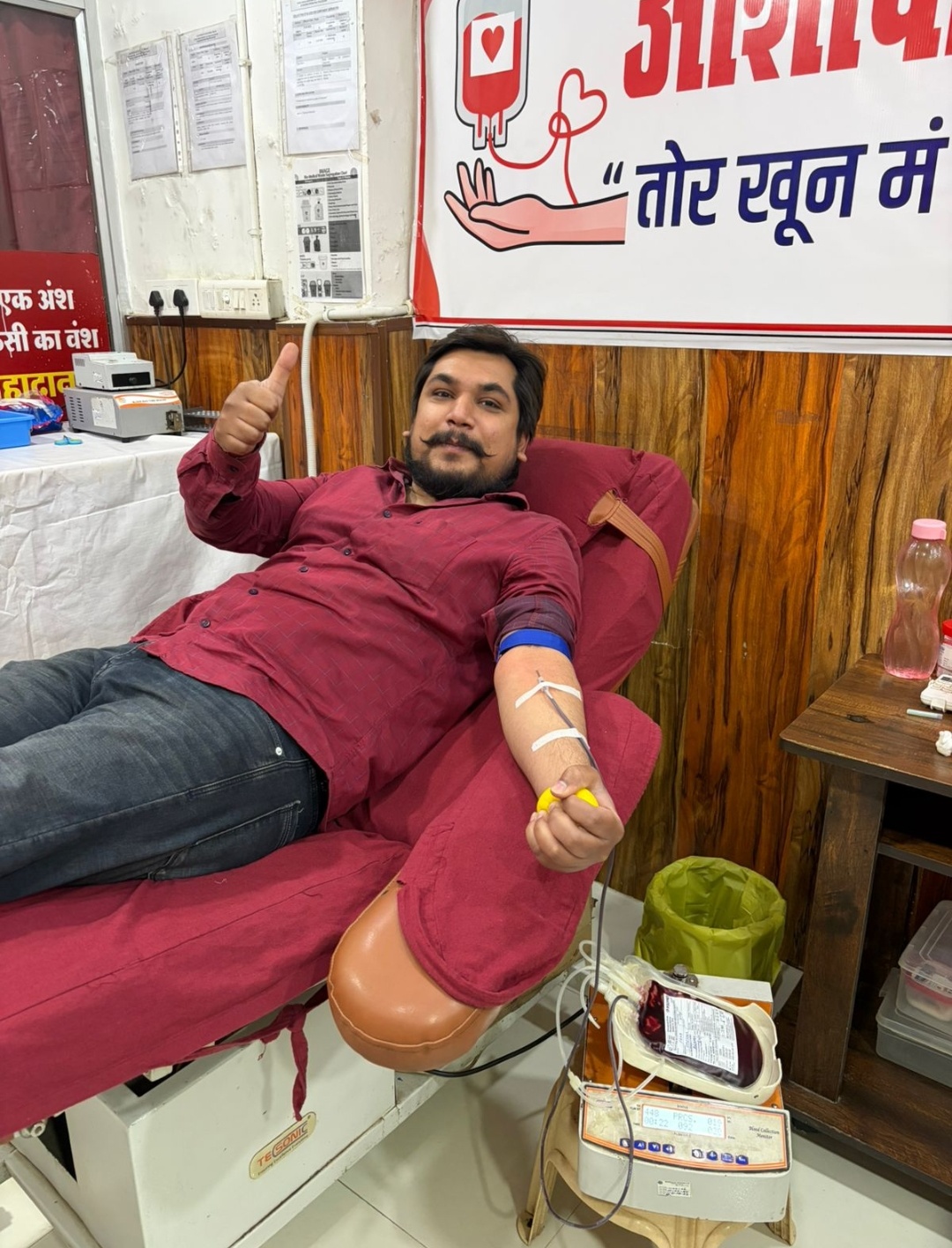 दुर्ग। जन्मदिन पर रक्तदान। एक अच्छी पहल।
