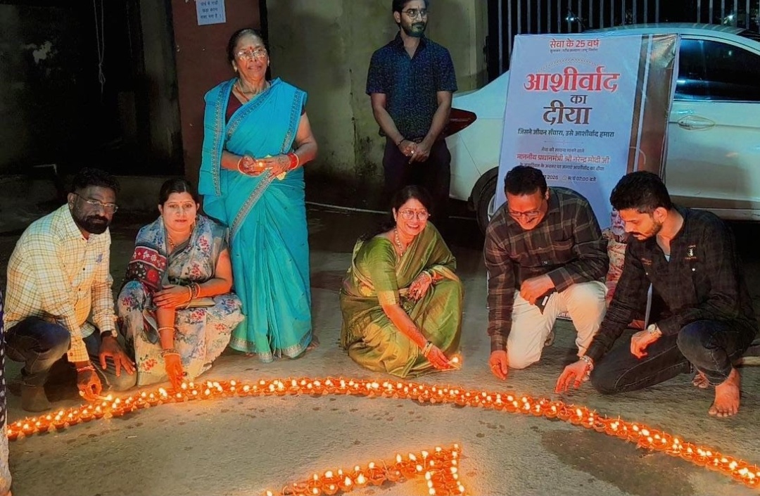 दुर्ग।51000 द्वीपों से जगमगाया दुर्ग शहर क्षेत्र में आशीर्वाद का दिया से गूंजा सेवा संकल्प का संदेश।