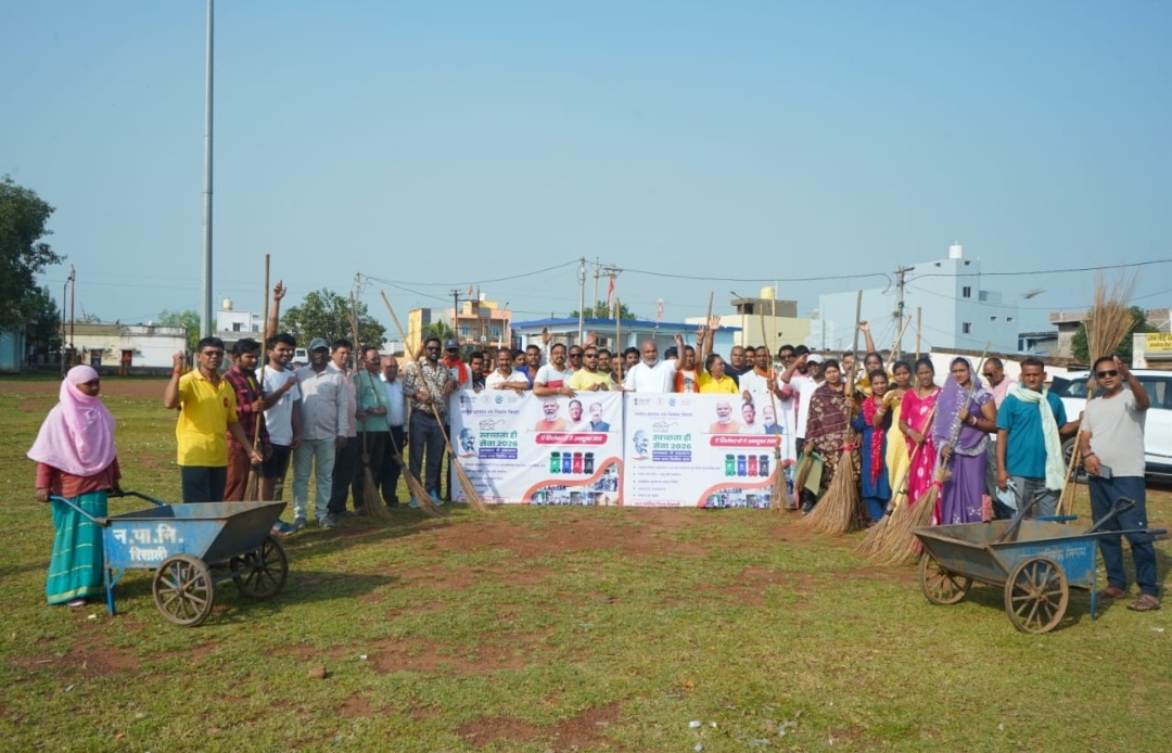 दुर्ग ।राष्ट्रपिता महात्मा गांधी एवं पूर्व प्रधानमंत्री लाल बहादुर शास्त्री की जयंती पर भाजपा कार्यकर्ताओं ने नेवई में चलाया स्वच्छता अभियान।
